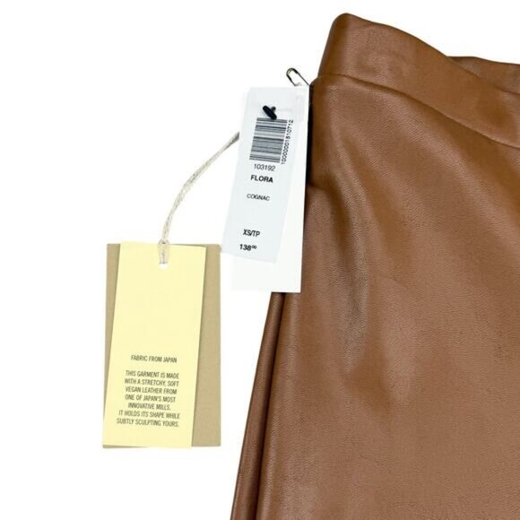 Aritzia Wilfred Free Flora Vegan Leather Bootcut In Cognac Size XS - Picture 4 of 8